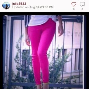 Hot pink h&m jeans like new.  Size 6